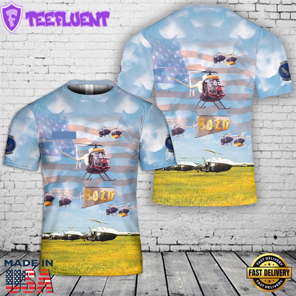 Custom Name US Army Silver Eagles helicopter display team T-Shirt 3D