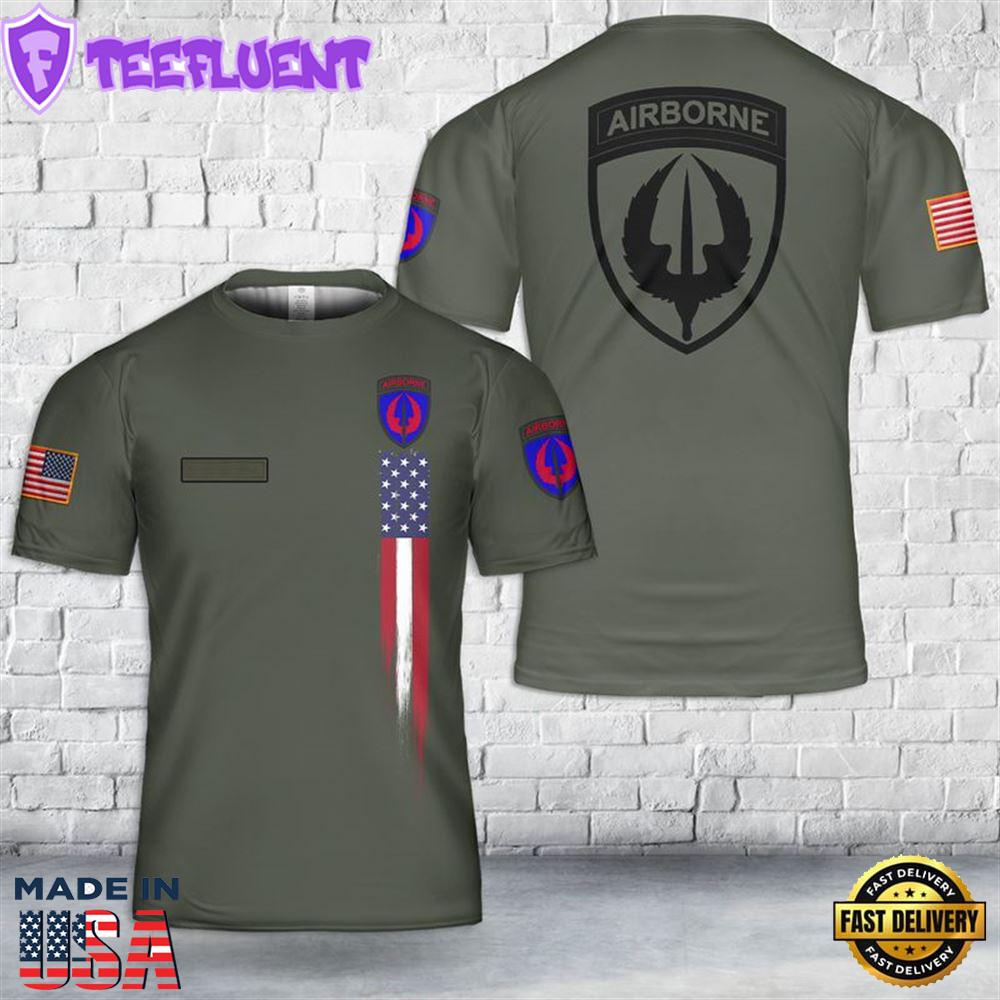 Custom Name US Army Special Operations Aviation Command (USASOAC) T-Shirt 3D