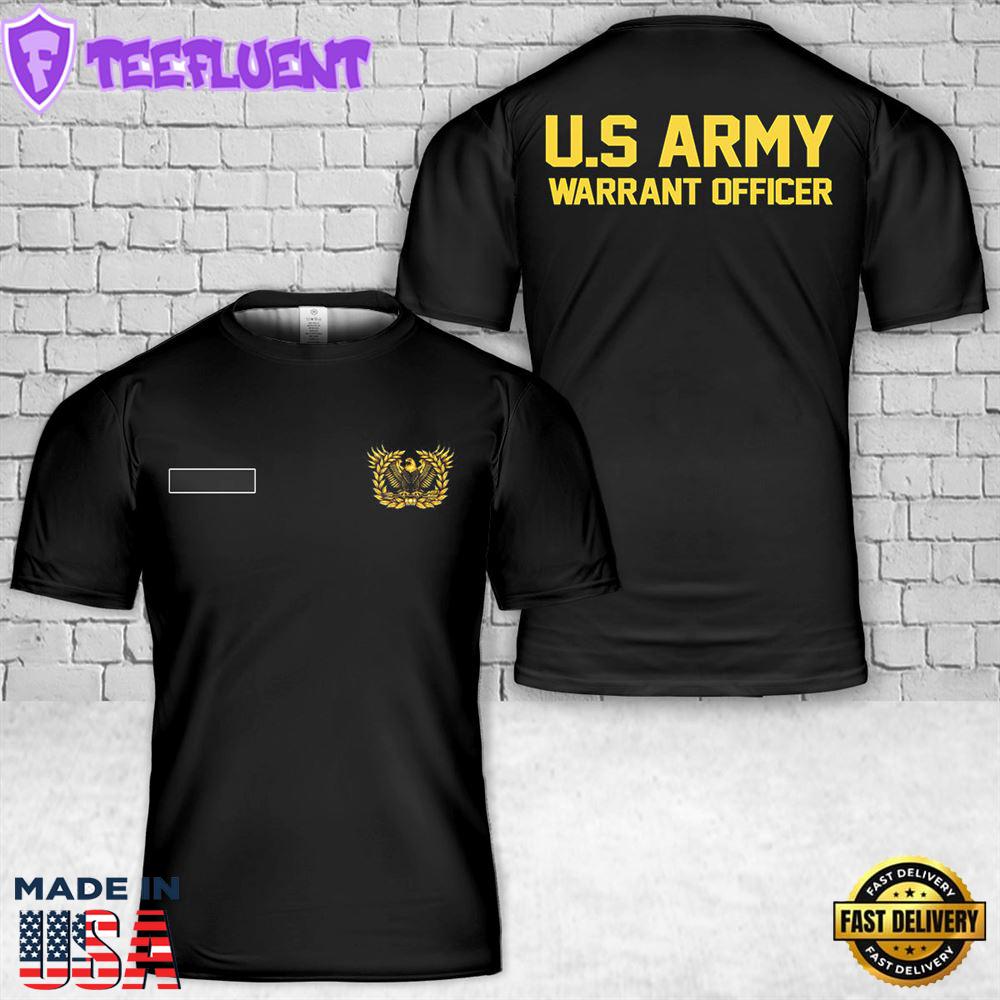 Custom Name US Army Warrant Officer T-Shirt 3D