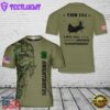 Custom Name U.S. Marine Corps CH-46 Sea Knight Of VMM-164 Knightriders T-Shirt 3D