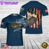 Custom Name US Navy Kaman SH-2 Seasprite 3D T-shirt
