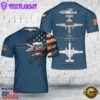 Custom Name US Navy Northrop Grumman E-2 Hawkeye T-Shirt 3D