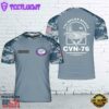Custom Name US Navy USS Ronald Reagan CVN-76 3D T-shirt