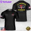 Custom Name US Paratrooper Army Veteran Airborne Division T-Shirt 3D