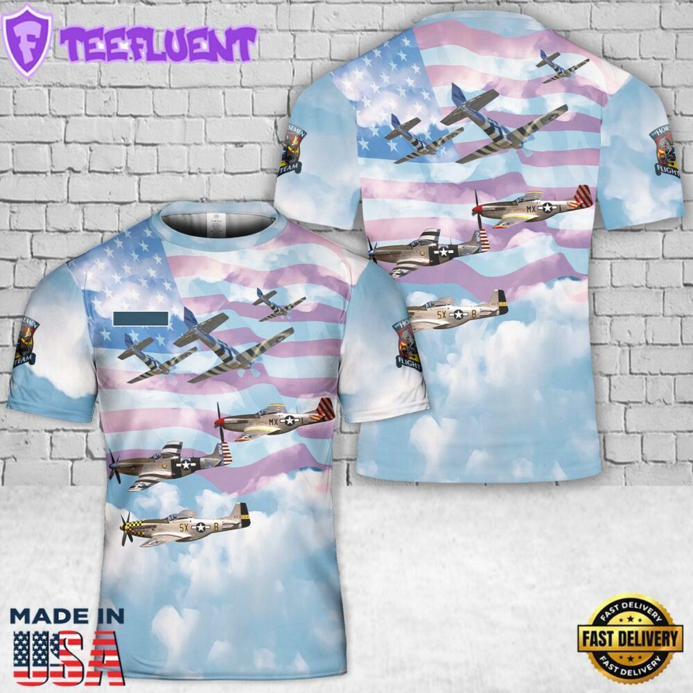 Custom Name US The Horsemen Aerobatic Team T-Shirt 3D