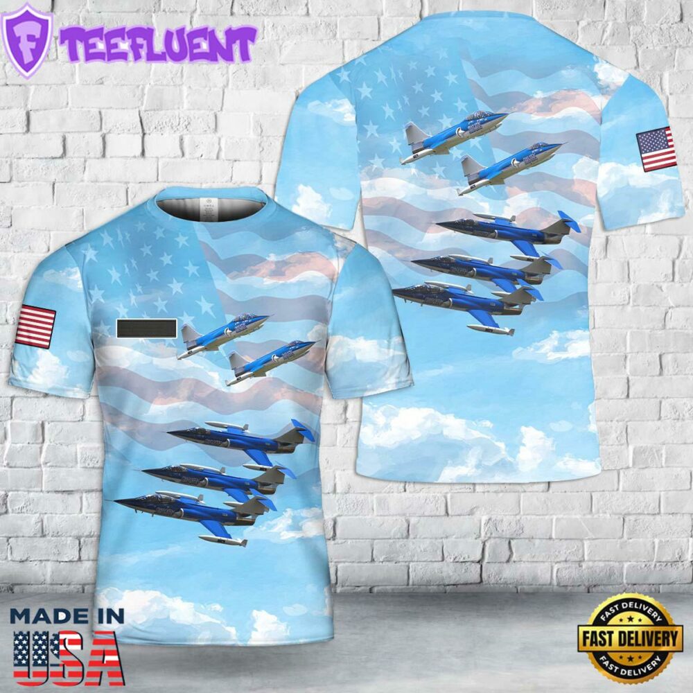 Custom Name US The Starfighters aerial acrobatic team T-Shirt 3D