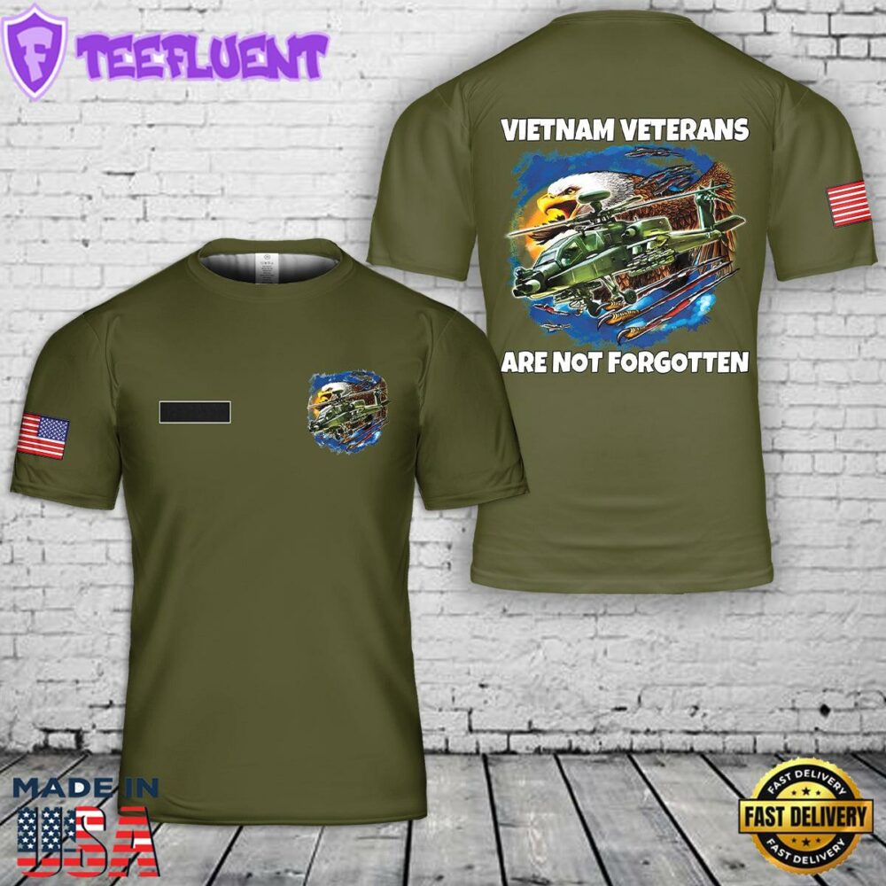 Custom Name Vietnam Veterans Are Not Forgotten T-Shirt 3D