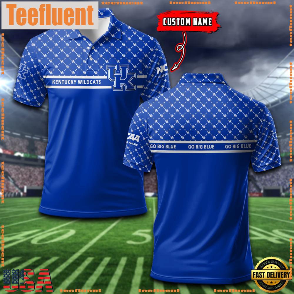 Custom NCAA Kentucky Wildcats Team Logo Pattern Polo Shirt