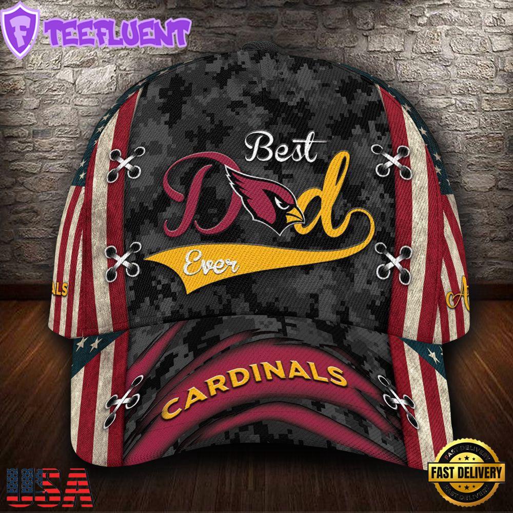 Custom NFL Arizona Cardinals Best Dad All Over Print 3D Classic Cap
