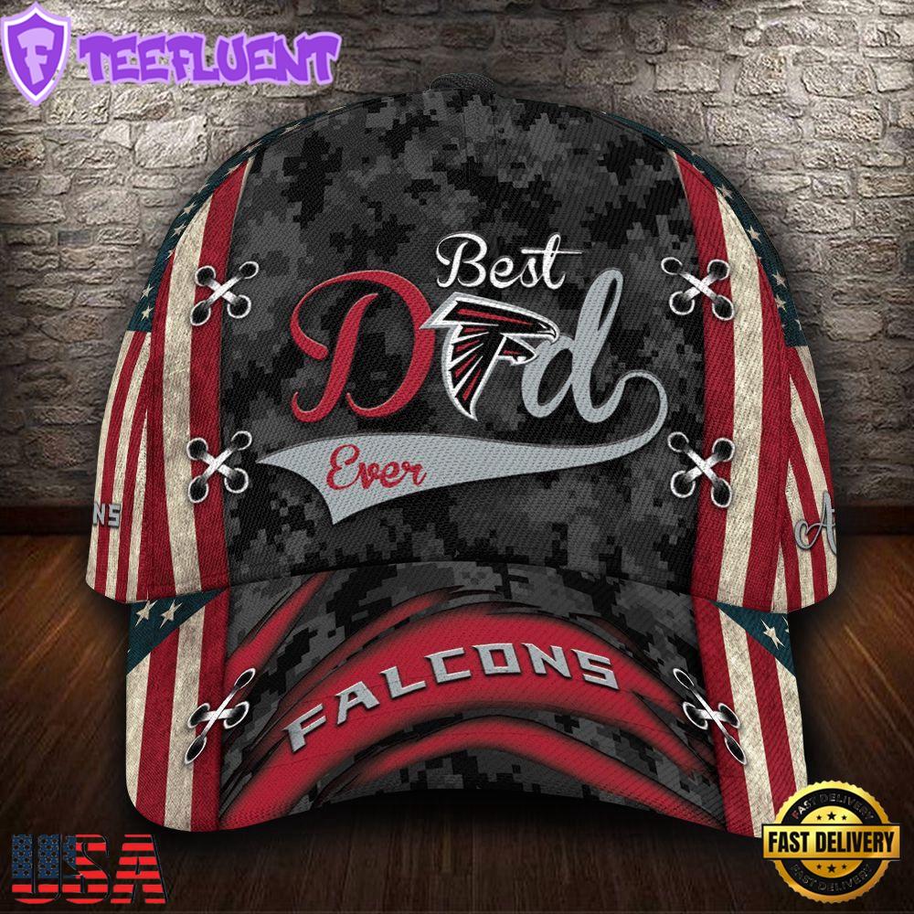 Custom NFL Atlanta Falcons Best Dad All Over Print 3D Classic Cap