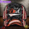 Custom NFL Cleveland Browns Best Dad USA Flag All Over Print 3D Classic Cap