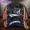 Custom NFL Dallas Cowboys Best Dad Camo All Over Print 3D Classic Cap