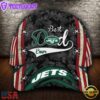 Custom NFL New York Jets Best Dad Camo All Over Print 3D Classic Cap