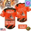 Custom Number Cleveland Browns NFL Crazy Football Baseball Jersey