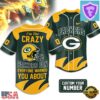 Custom Number Green Bay Packers NFL Crazy Football Baseball Jersey