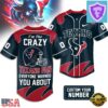 Custom Number Houston Texans NFL Crazy Football Baseball Jersey