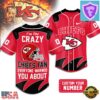 Custom Number Kansas City Chiefs NFL Crazy Football Baseball Jersey