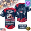 Custom Number New England Patriots NFL Crazy Football Baseball Jersey