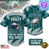 Custom Number Philadelphia Eagles NFL Crazy Football Baseball Jersey