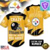 Custom Number Pittsburgh Steelers NFL Crazy Football Baseball Jersey