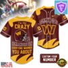 Custom Number Washington Commanders NFL Crazy Football Baseball Jersey