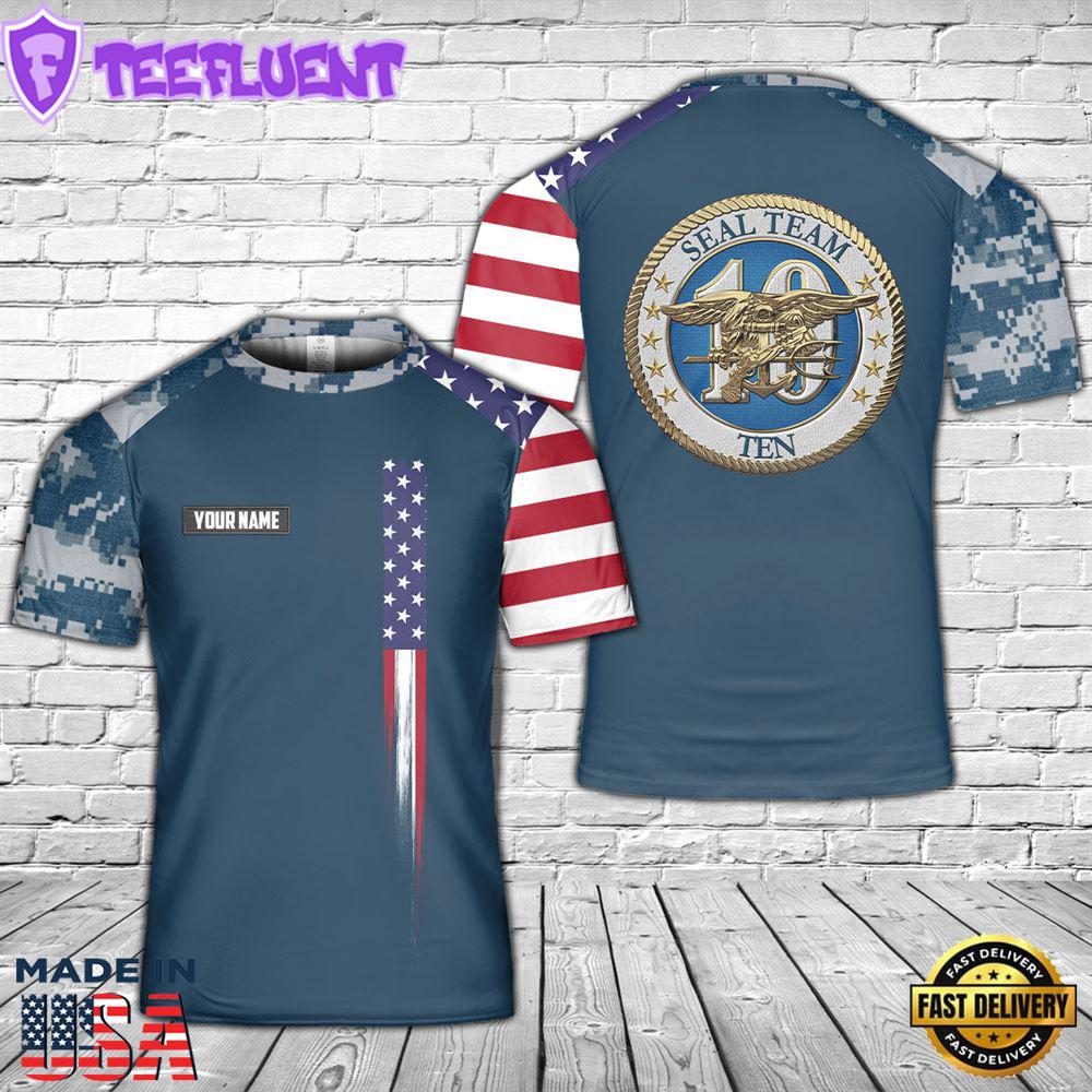 Custom US Navy SEAL Team 10 3D T-shirt