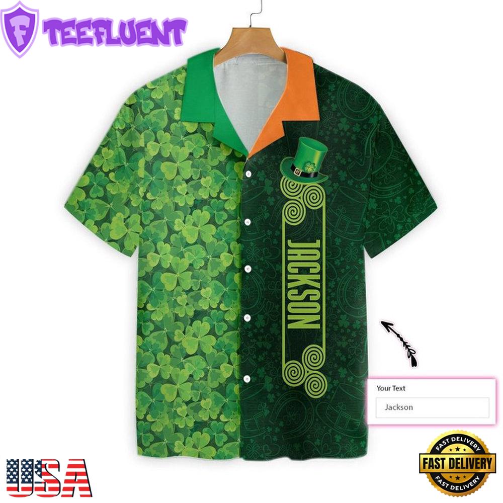 Customize Name Irish Saint Patrick Day 3D All Over Printed Hawaii Shirt