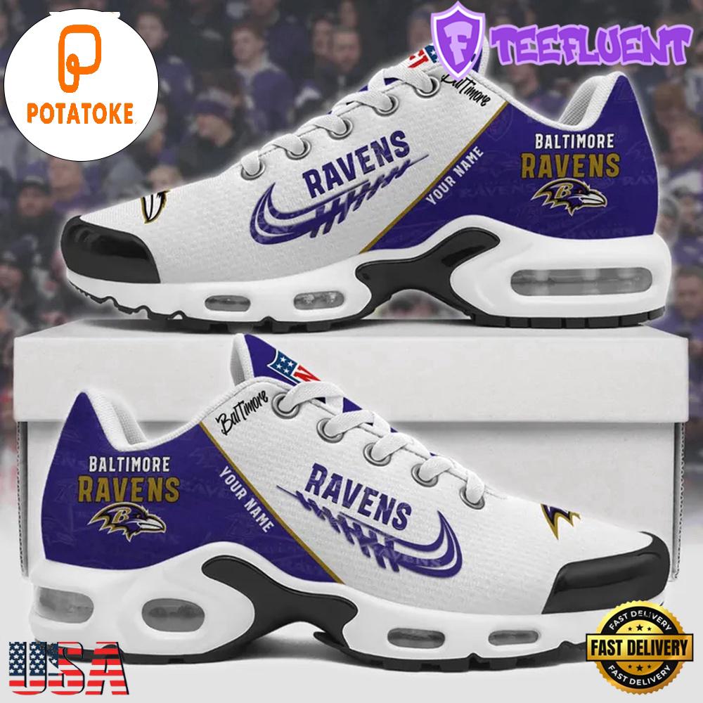 Customize Your Name with Baltimore Ravens Air Max Plus Shoes