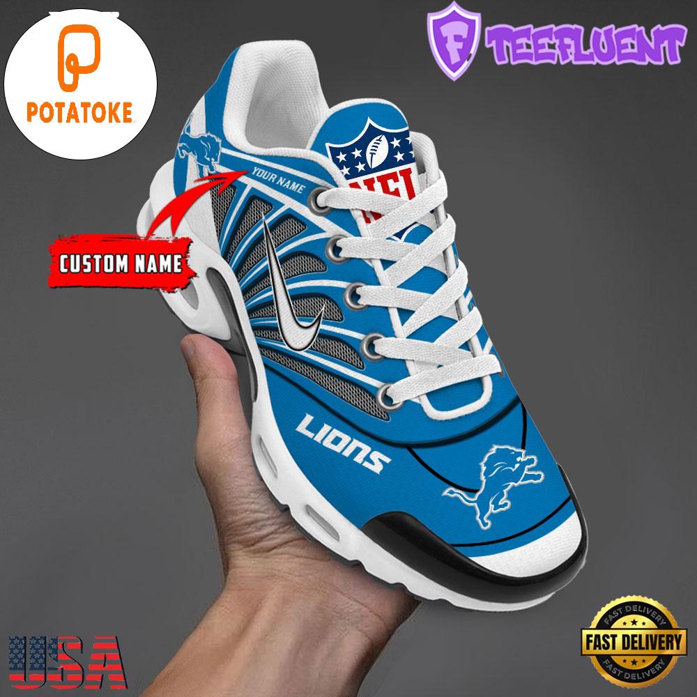 Customize Your Name With Detroit Lions Air Max Plus Sneakers