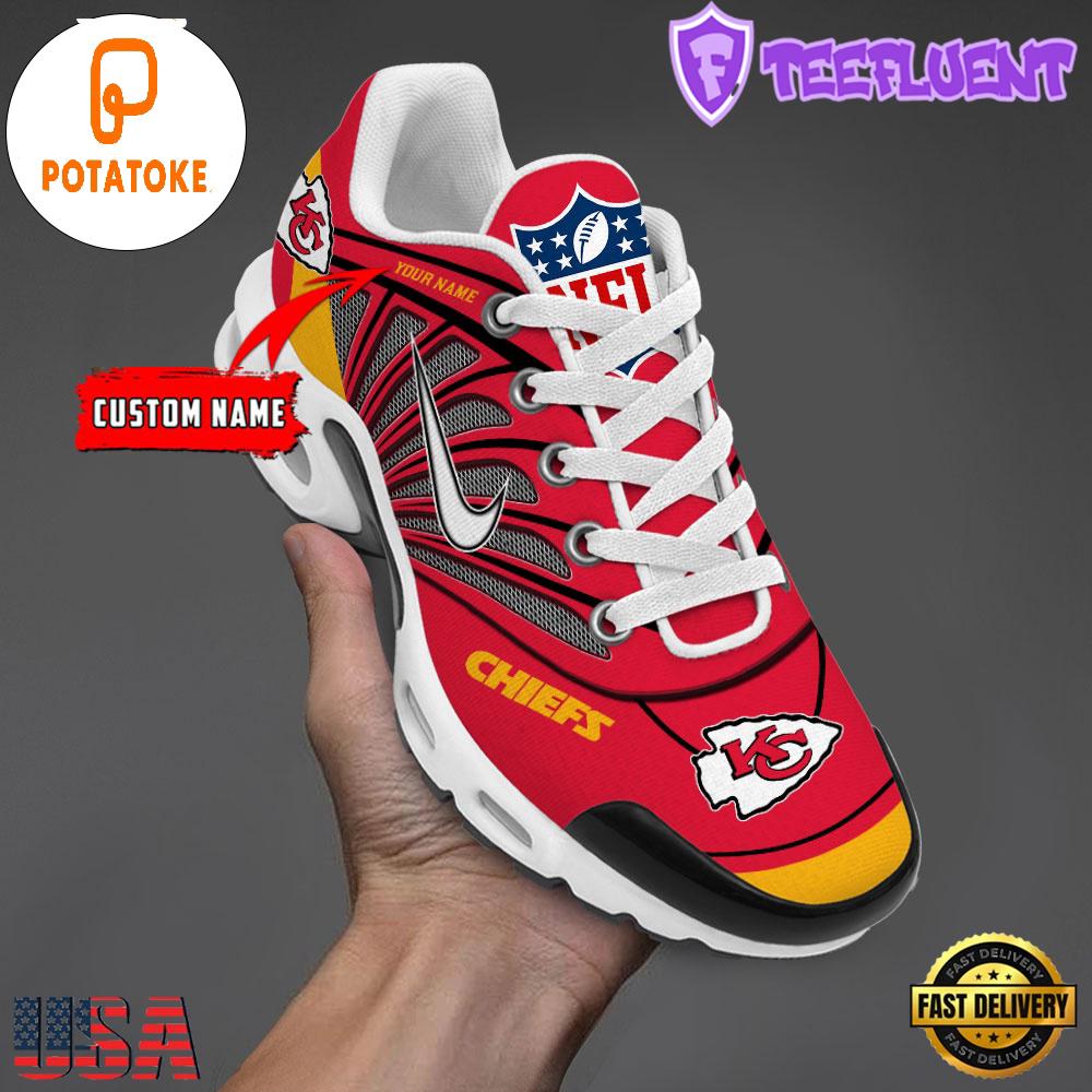 Customize Your Name With Kansas City Chiefs Air Max Plus Sneakers