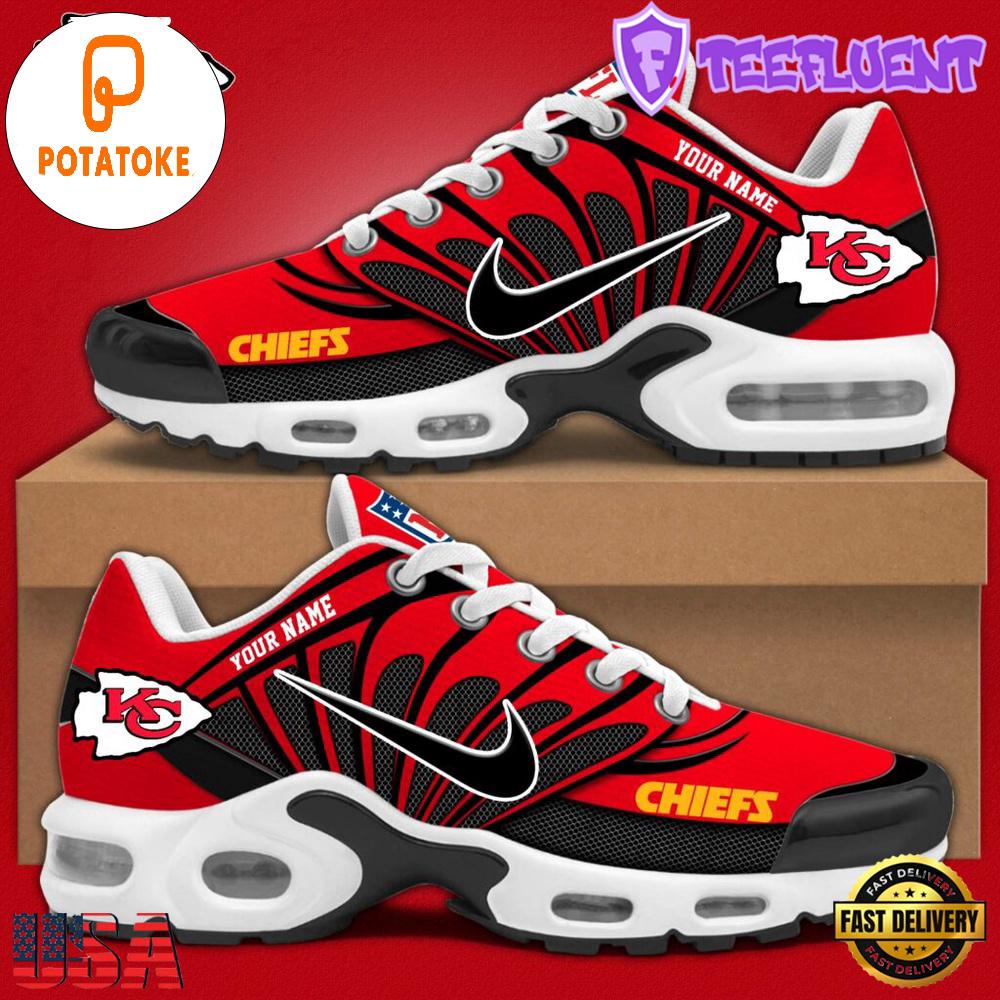 Customize Your Name with Kansas City Chiefs v1 Air Max Plus Shoes