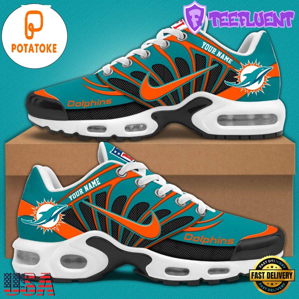 Customize Your Name With Miami Dolphins Air Max Plus Sneakers