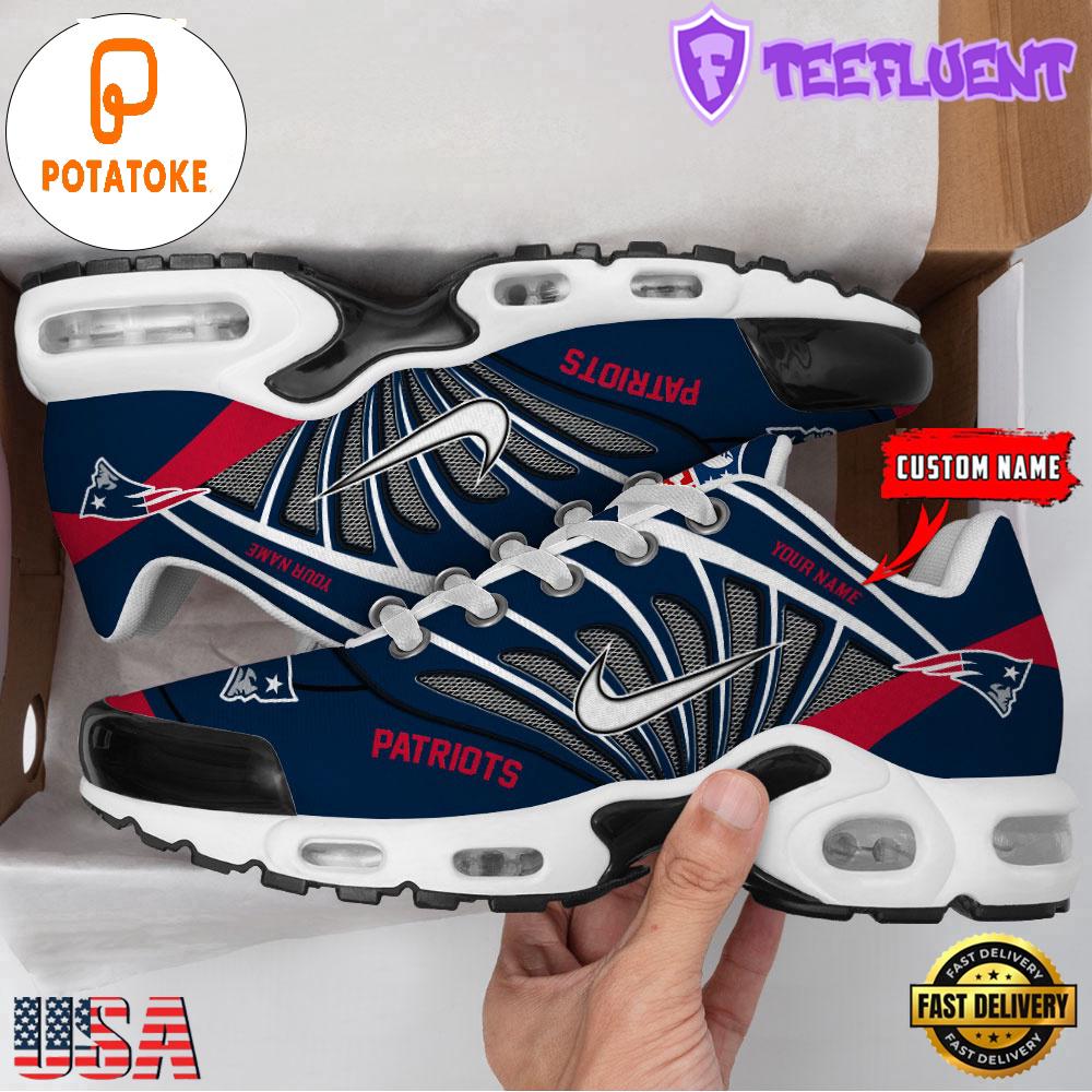 Customize Your Name With New England Patriots Air Max Plus Sneakers
