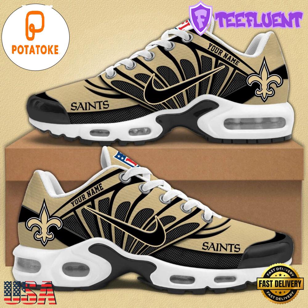 Customize Your Name with New Orleans Saints Air Max Plus Shoes