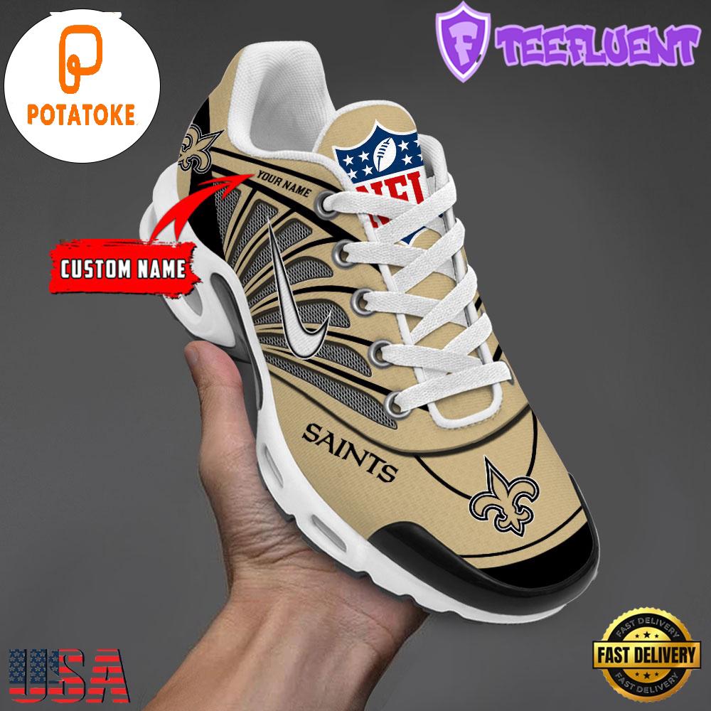 Customize Your Name With New Orleans Saints Air Max Plus Sneakers