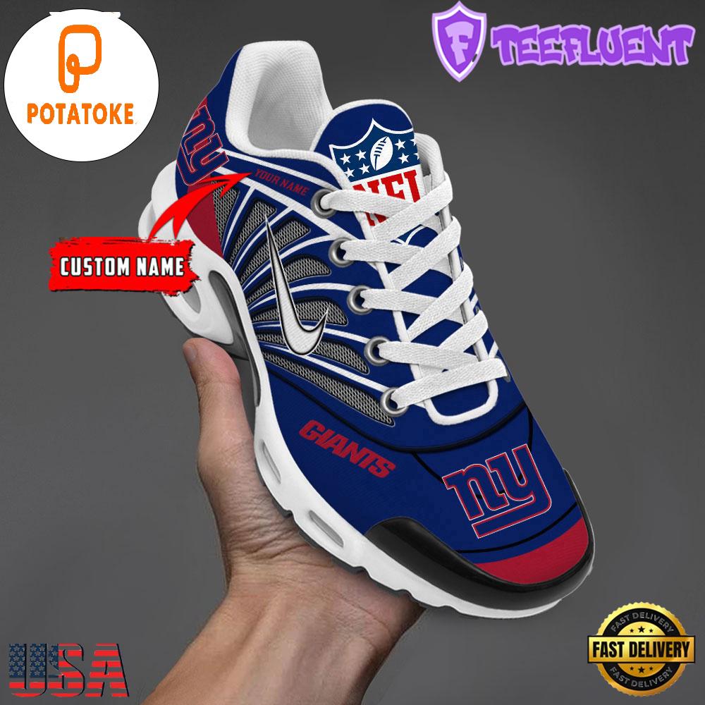 Customize Your Name With New York Giants Air Max Plus Sneakers