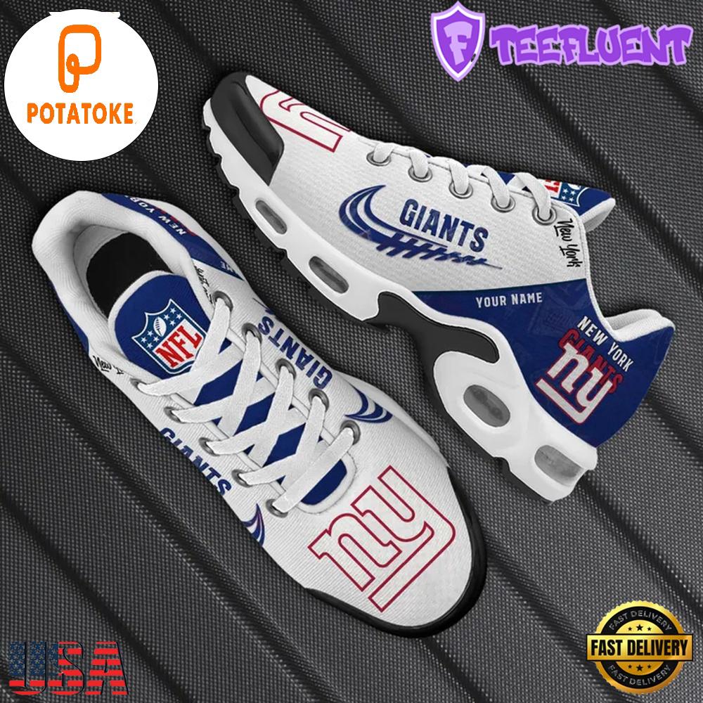 Custom NFL New York Giants v2 Air Max Plus Shoes , Running Sneakers Shoes Custom NFL New York Giants v2 Air Max Plus Shoes , Running Sneakers Shoes