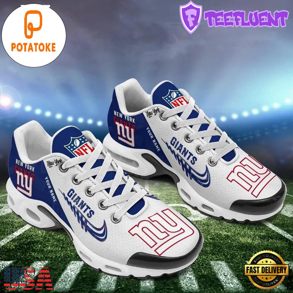 Custom NFL New York Giants v2 Air Max Plus Shoes , Running Sneakers Shoes Custom NFL New York Giants v2 Air Max Plus Shoes , Running Sneakers Shoes