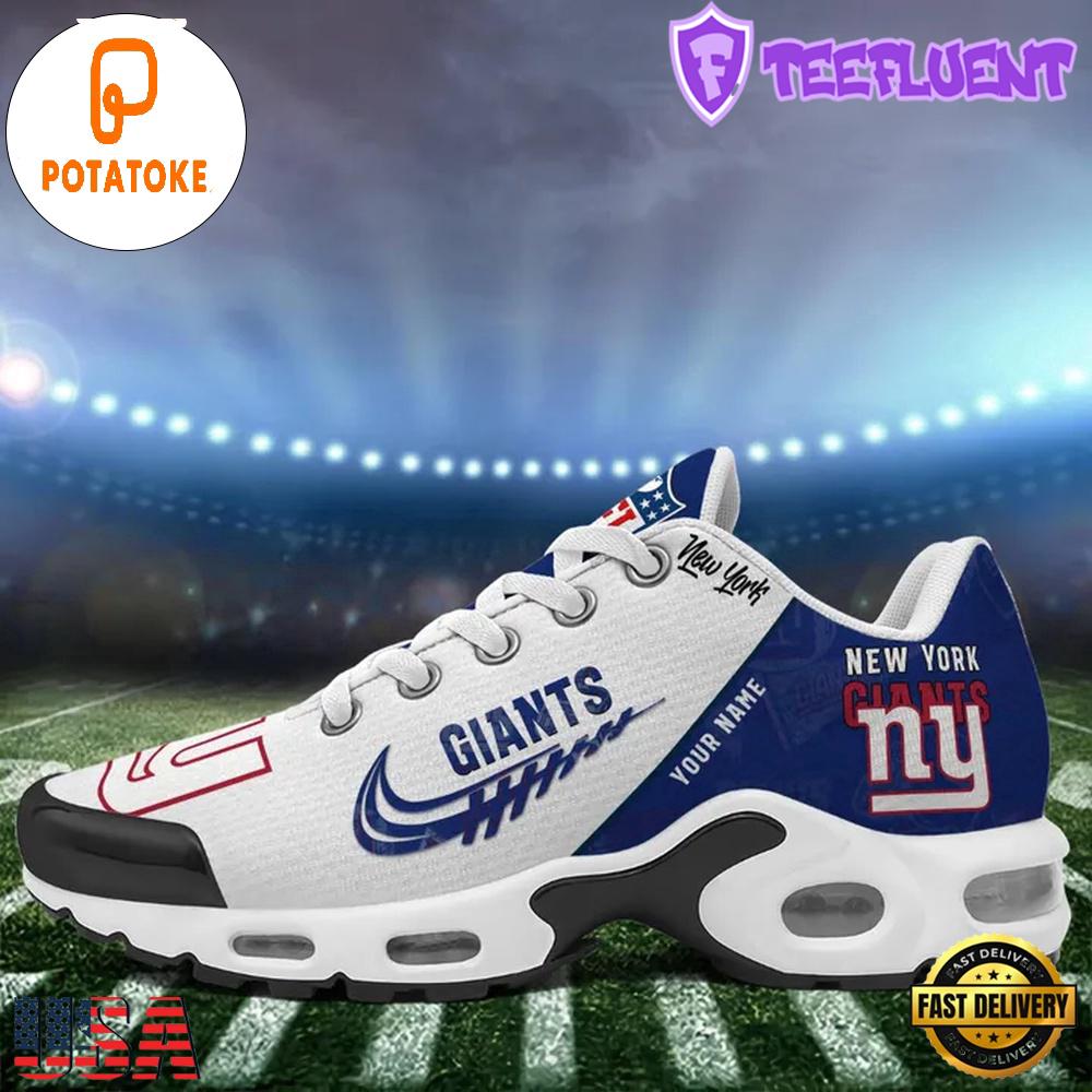 Custom NFL New York Giants v2 Air Max Plus Shoes , Running Sneakers Shoes Custom NFL New York Giants v2 Air Max Plus Shoes , Running Sneakers Shoes