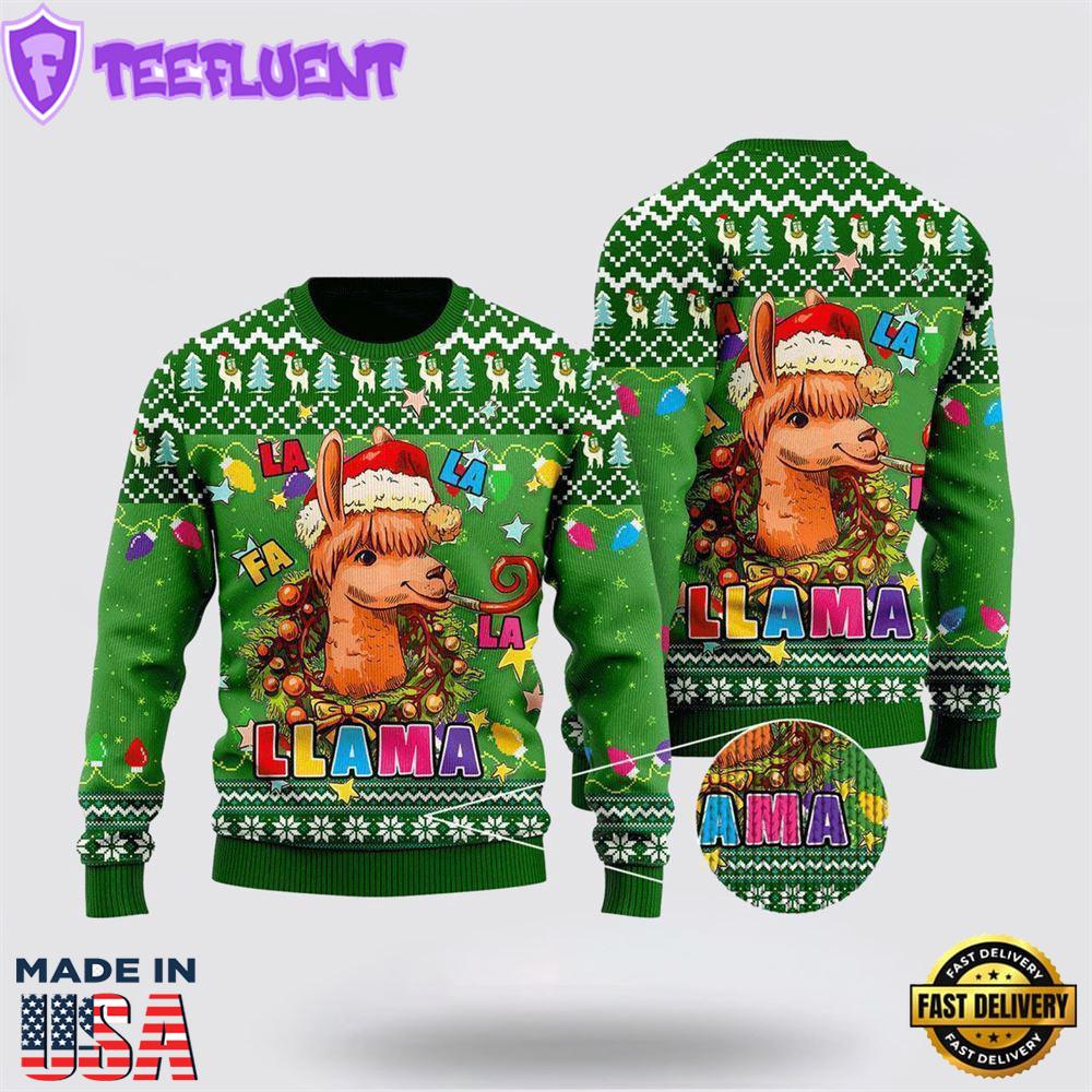 Cute Llama Ugly Christmas Sweater
