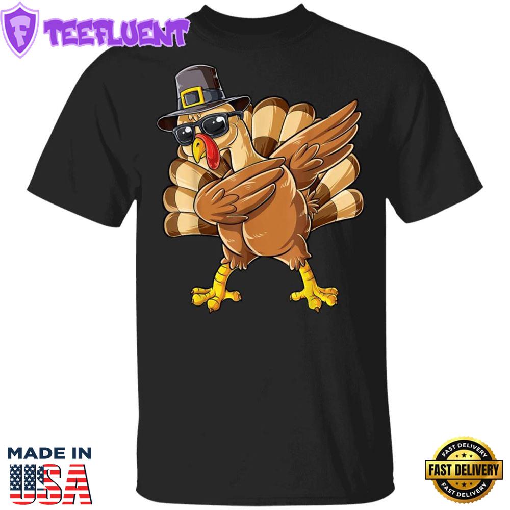 Dabbing Turkey Thanksgiving Day Gift Shirt Graphic Cool Best Gift For Boyfriends