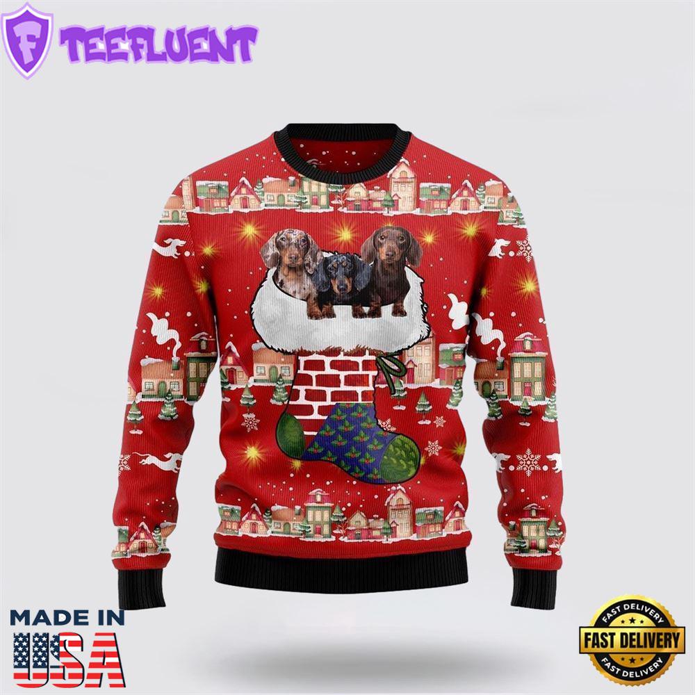 Dachshund Dog Light Up Ugly Christmas Sweater For Men And Women