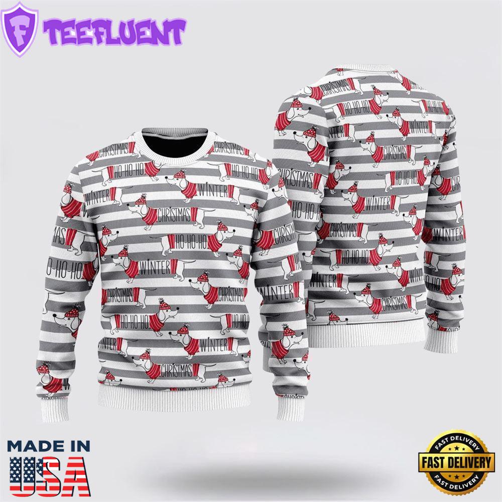 Dachshund Through The Snow Ugly Christmas Sweater For Men And Women