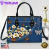 Daisy And Butterfly Leather Handbag Christ Gifts Leather Bags