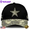 Dallas Cowboys 2024 Salute to Service Club Black Camo Cap Gift For Veteran