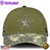 Dallas Cowboys 2024 Salute to Service Club Green Camo Cap Gift For Veteran