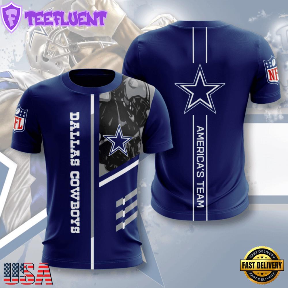 Dallas Cowboys Football All Over Print T-Shirt