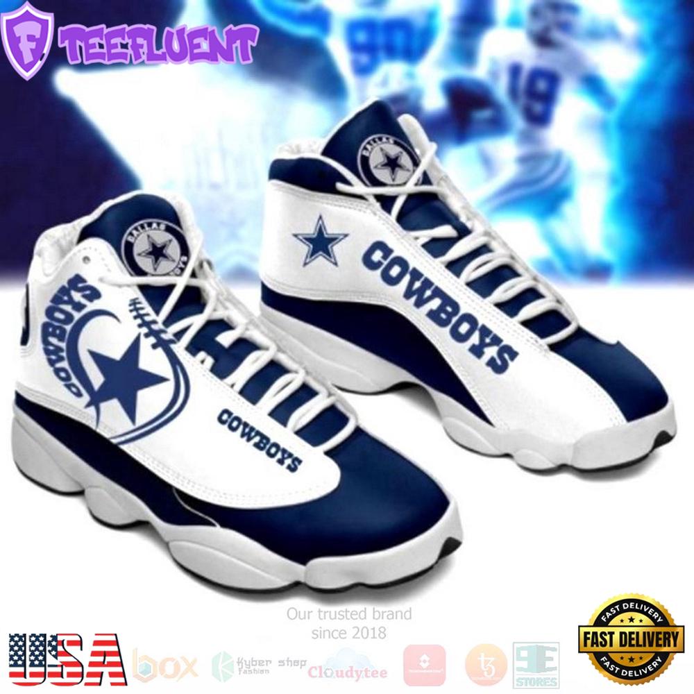 Dallas Cowboys Football Team NFL Air Jordan 13 Shoes - Gift For Fans