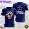 Dallas Cowboys Football US Flag All Over Print T-Shirt