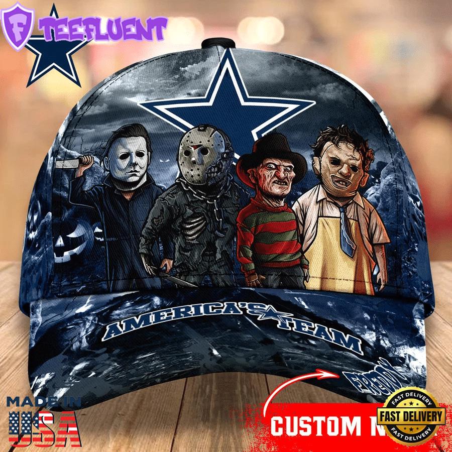 Dallas Cowboys NFL Personalized Trending Cap Mixed Horror Movie Characters